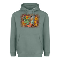 Sage cowboy boots cactus leopard Heavyweight Hoodie - AdoDesignShop