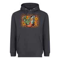 Smoke cowboy boots cactus leopard Heavyweight Hoodie - AdoDesignShop