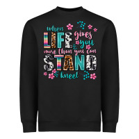 Black when life gives you more than you can stand kneel Heavyweight Sweatshirt - AdoDesignShop