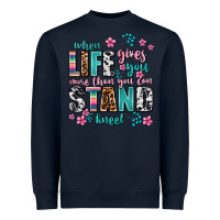 Navy when life gives you more than you can stand kneel Heavyweight Sweatshirt - AdoDesignShop