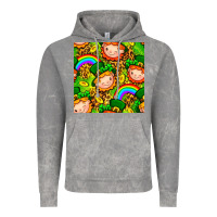 Cloud Rock St. Patrick's dwarf seamless pattern digital paper Vintage Hoodie - BundleAndBundleShop