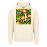 Vintage Artic St. Patrick's dwarf seamless pattern digital paper Vintage Hoodie - BundleAndBundleShop