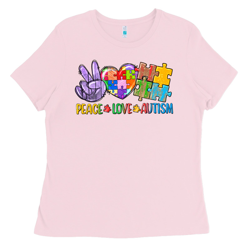 Peace Love Autism Ladies Tee by CowGirlArtShop | Teevron