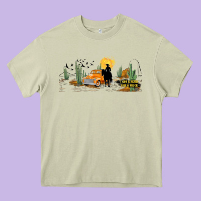 Western I Got A Heart Like A Truck Heavy Core Tee Designed By Tumblerdesignbyshophia
