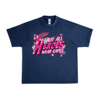 Navy Not all heroes wear capes Cancer Awareness Urban Heavy Tee - FaDigitalArtStudio