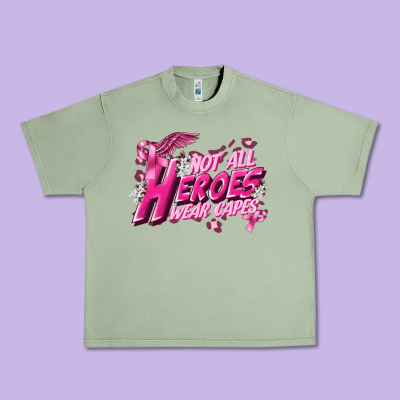 Not All Heroes Wear Capes Cancer Awareness Urban Heavy Tee Designed By Fadigitalartstudio
