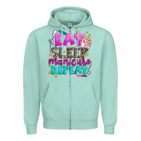 Seafoam eat sleep manicure repeat Zipper Hoodie - AdoDesignShop