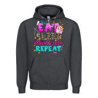 Smoke eat sleep manicure repeat Zipper Hoodie - AdoDesignShop