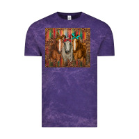 Cloud Purple western horses with bandanas Vintage Tee - RanaPortraitStore