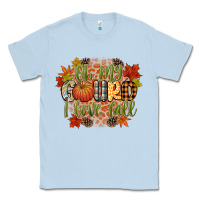 Dusty Blue oh my gourd i love fall Classic Tee - CowGirlArtShop