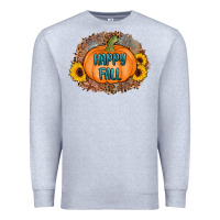 Heather Grey happy fall Premium Sweatshirt - AdoDesignShop