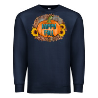 Navy happy fall Premium Sweatshirt - AdoDesignShop