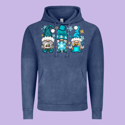 Winter Gnomies Vintage Hoodie Designed By Bundleandbundleshop
