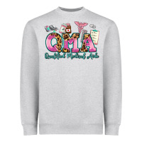 Heather Grey qma qualified medical aide Heavyweight Sweatshirt - AdoDesignShop