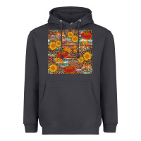 Smoke pumpkin plaid sunflower seamless Heavyweight Hoodie - AdoDesignShop