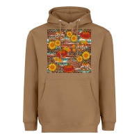 Toasted Coconut pumpkin plaid sunflower seamless Heavyweight Hoodie - AdoDesignShop