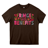 Chocolate Brown Fringe with benefits Valentine's Day Heavy Core Tee - HowdyJamesFarm