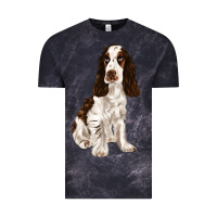 Cloud Black english cocker spaniel Vintage Tee - FaDigitalArtStudio