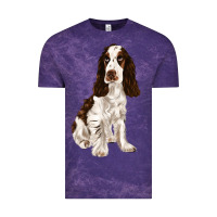 Cloud Purple english cocker spaniel Vintage Tee - FaDigitalArtStudio