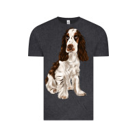 Vintage Black english cocker spaniel Vintage Tee - FaDigitalArtStudio