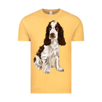 Vintage Mustard english cocker spaniel Vintage Tee - FaDigitalArtStudio