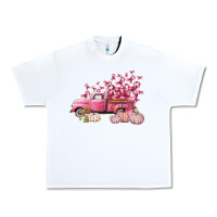 White Breast Cancer truck Urban Heavy Tee - FaDigitalArtStudio