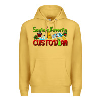 Antique Gold Santa's Favorite Custodian Premium Hoodie - LillyAllenDesigns