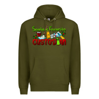 Army Green Santa's Favorite Custodian Premium Hoodie - LillyAllenDesigns
