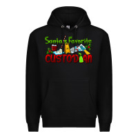 Black Santa's Favorite Custodian Premium Hoodie - LillyAllenDesigns