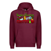 Burgundy Santa's Favorite Custodian Premium Hoodie - LillyAllenDesigns