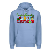 Colony Blue Santa's Favorite Custodian Premium Hoodie - LillyAllenDesigns