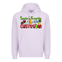 Lilac Santa's Favorite Custodian Premium Hoodie - LillyAllenDesigns