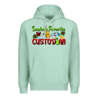 Seafoam Santa's Favorite Custodian Premium Hoodie - LillyAllenDesigns