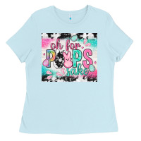 Baby Blue Oh for peeps sake with cowhide tumbler Easter Day Ladies Tee - HowdyJamesFarm