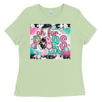 Matcha Oh for peeps sake with cowhide tumbler Easter Day Ladies Tee - HowdyJamesFarm