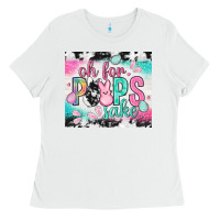 White Oh for peeps sake with cowhide tumbler Easter Day Ladies Tee - HowdyJamesFarm