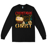 Black christmas begins with christ Long Sleeve Tee - FaDigitalArtStudio