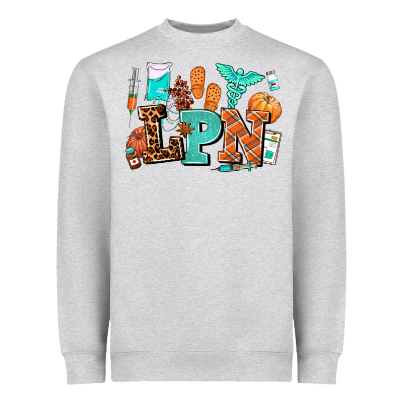 Lpn Fall Nurse With Heavyweight Sweatshirt by AdoDesignShop | Teevron