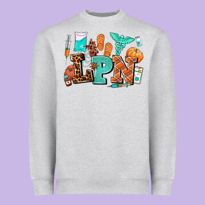 Lpn Fall Nurse With Heavyweight Sweatshirt Designed By Adodesignshop