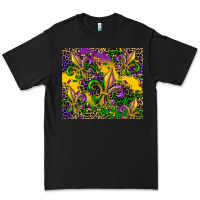 Black mardi gras fleur de lis Premium Tee - CowGirlArtShop