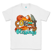 White count your blessings Classic Tee - CowGirlArtShop