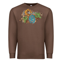 Horseshoe Leopard Gemstone Cactus Patch Premium Sweatshirt | Teevron
