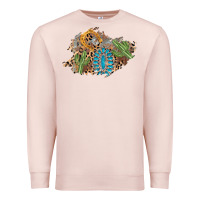 Pale Pink horseshoe leopard gemstone cactus patch Premium Sweatshirt - AdoDesignShop