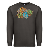 Smoke horseshoe leopard gemstone cactus patch Premium Sweatshirt - AdoDesignShop