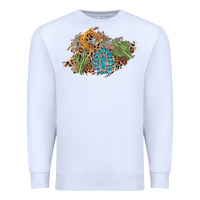 White horseshoe leopard gemstone cactus patch Premium Sweatshirt - AdoDesignShop