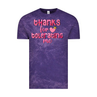 Cloud Purple Thanks for tolerating me Valentine's Day Vintage Tee - FaDigitalArtStudio