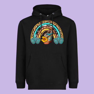 Cowboy Boots And Hat Rainbow Heavyweight Hoodie Designed By Adodesignshop