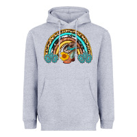 Heather Grey cowboy boots and hat rainbow Heavyweight Hoodie - AdoDesignShop