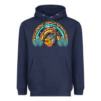 Navy cowboy boots and hat rainbow Heavyweight Hoodie - AdoDesignShop