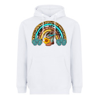 White cowboy boots and hat rainbow Heavyweight Hoodie - AdoDesignShop
